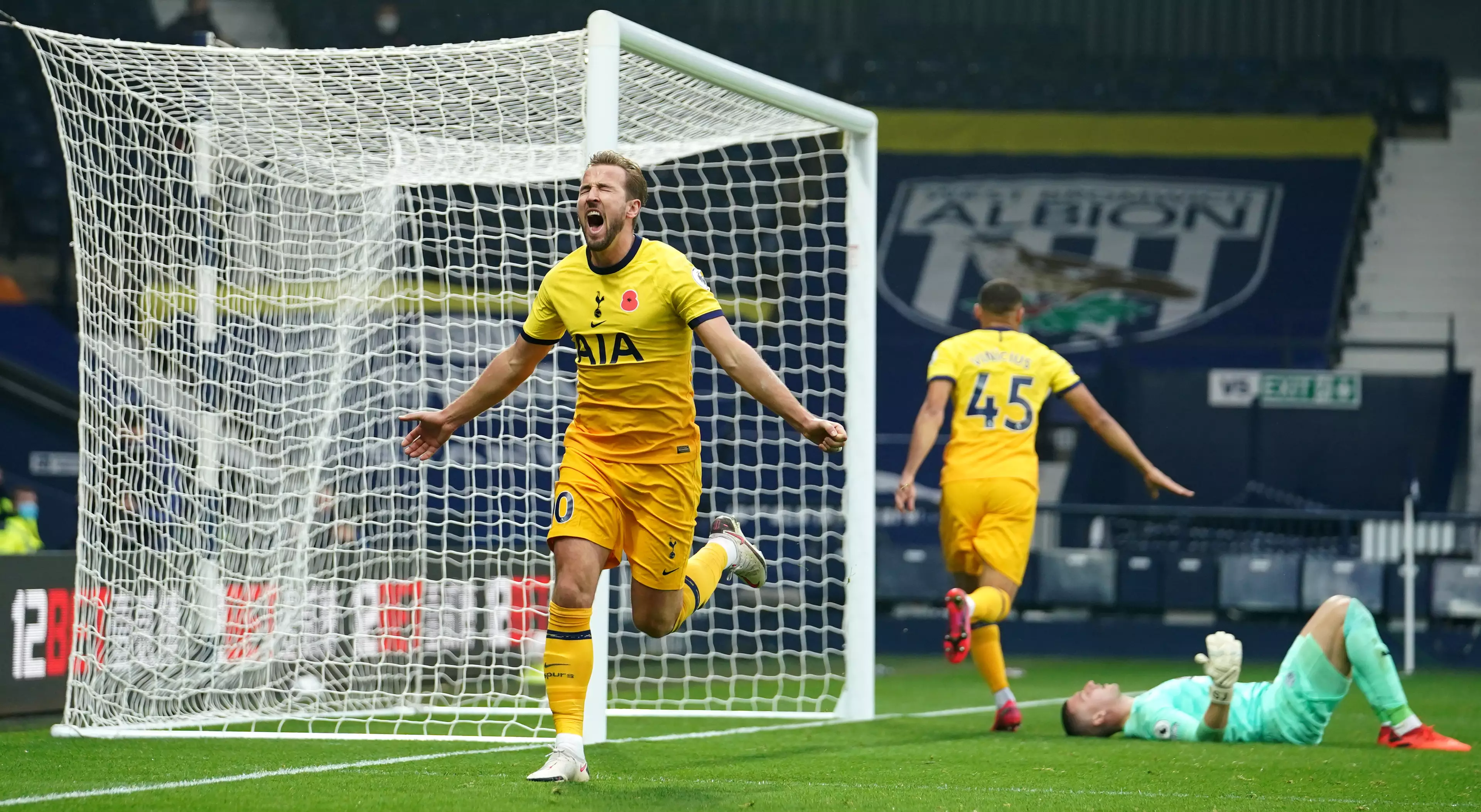 Kane continues to score goals on a regular basis but is yet to turn it into titles. Image: PA Images