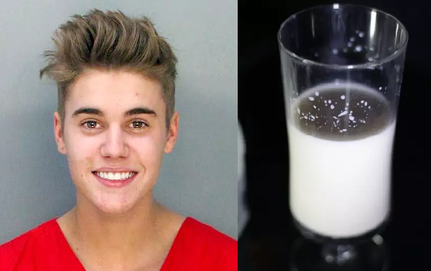Bieber Walked Into A Pub And Ordered Milk And Now The Glass Is On Ebay