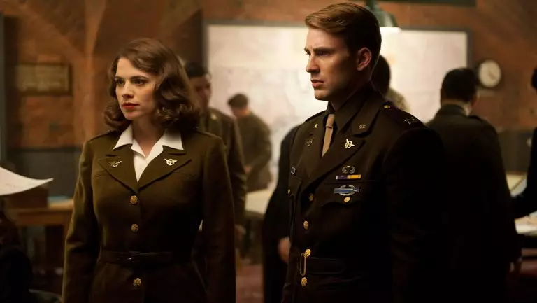 Captain America and Peggy Carter.