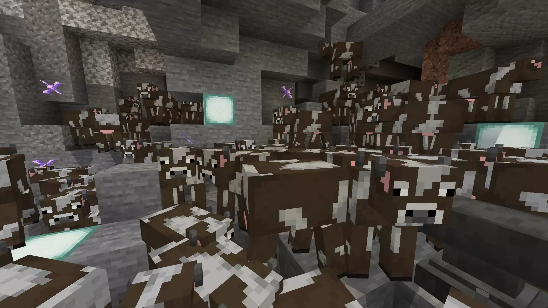 The cow crater in 'Minecraft' /