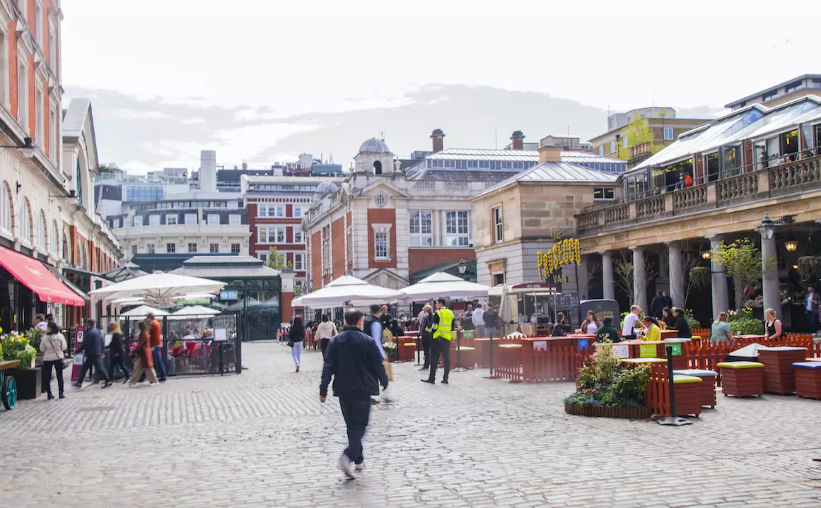 Covent Garden added 500 al fresco seats last month, and is welcoming dinners indoors later in May (
