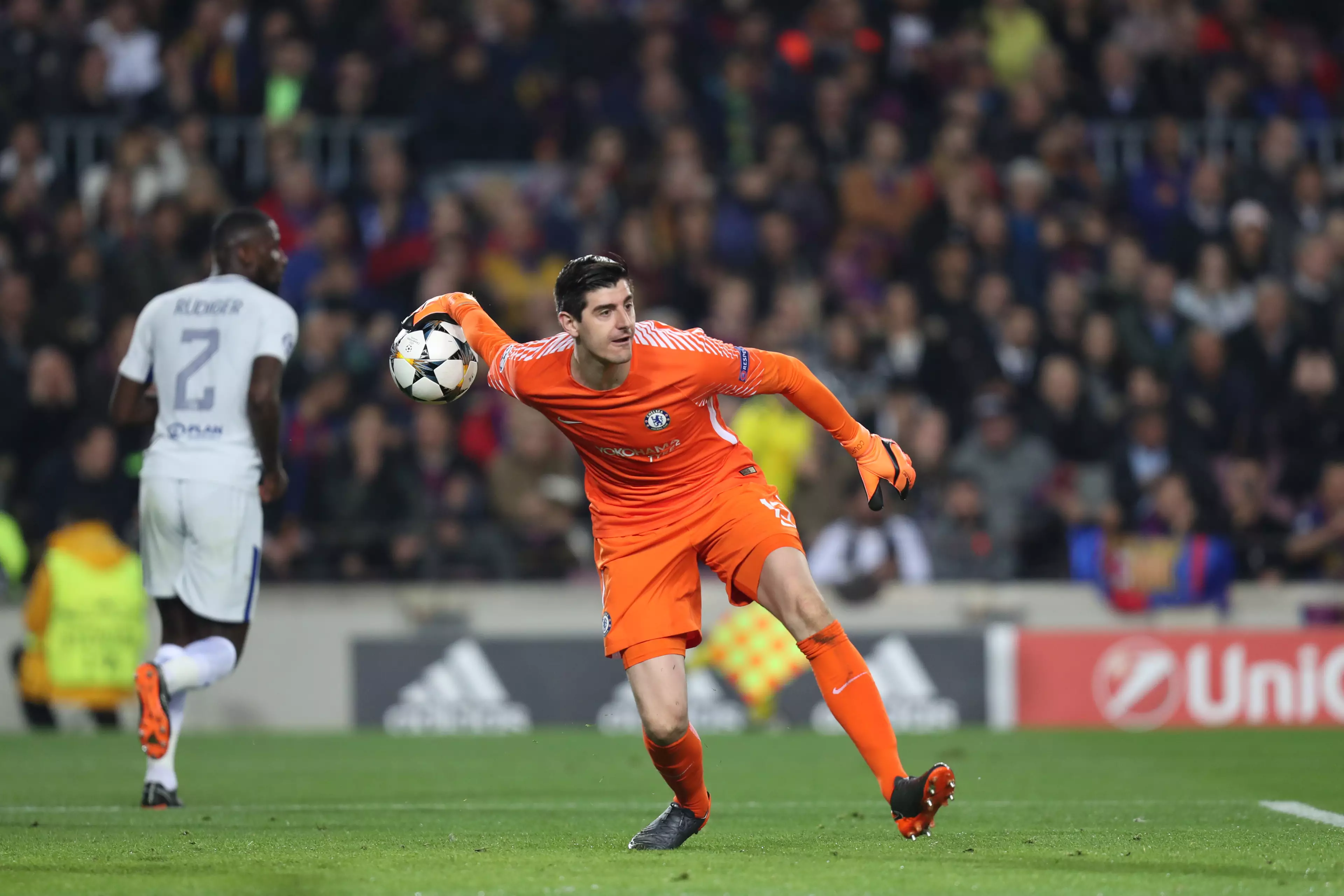 Courtois has been excellent for Chelsea since replacing Petr Cech as number one. Image: PA Images