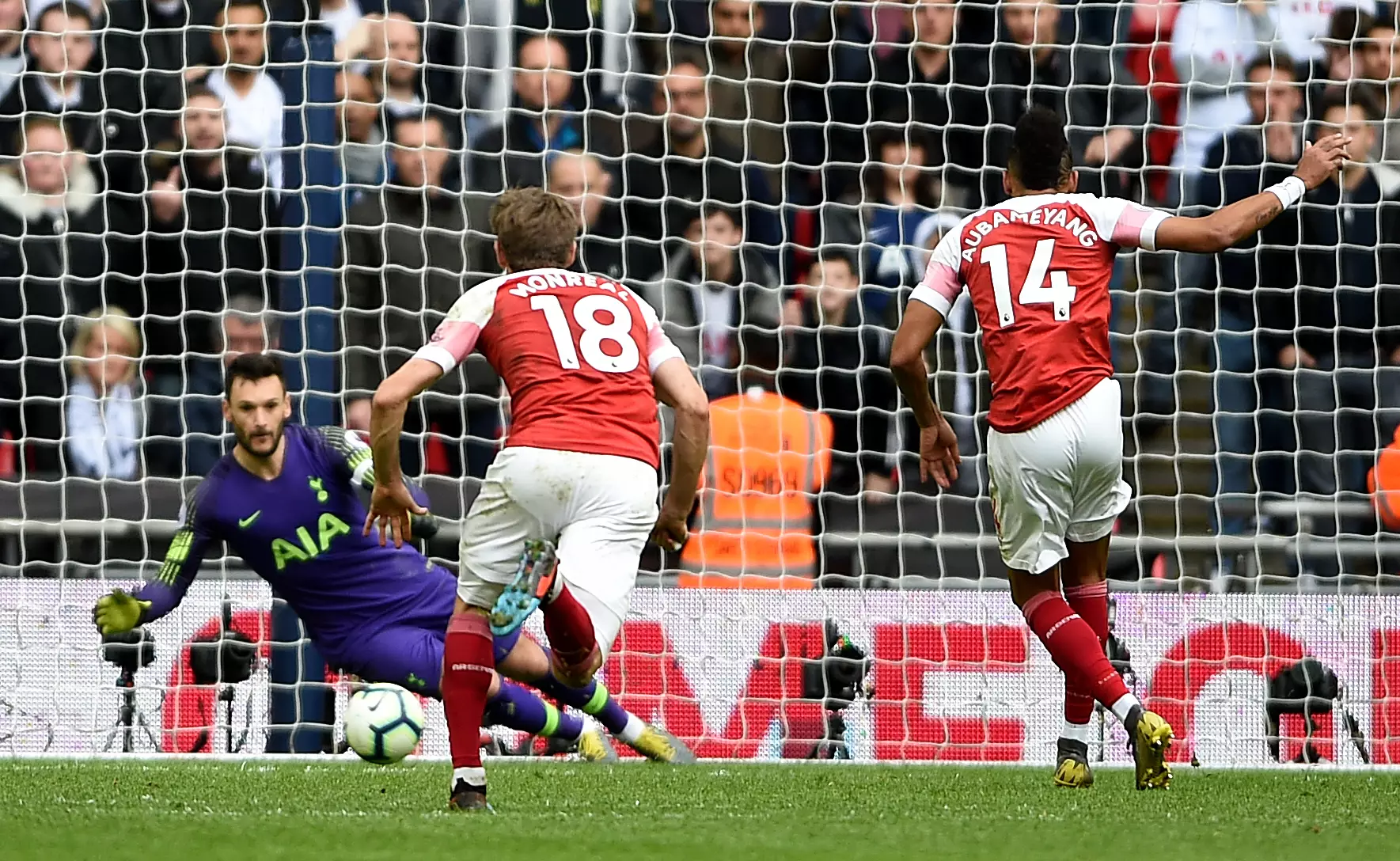 The last action of Spurs at Wembley could be Hugo Lloris' penalty save. Image: PA Images