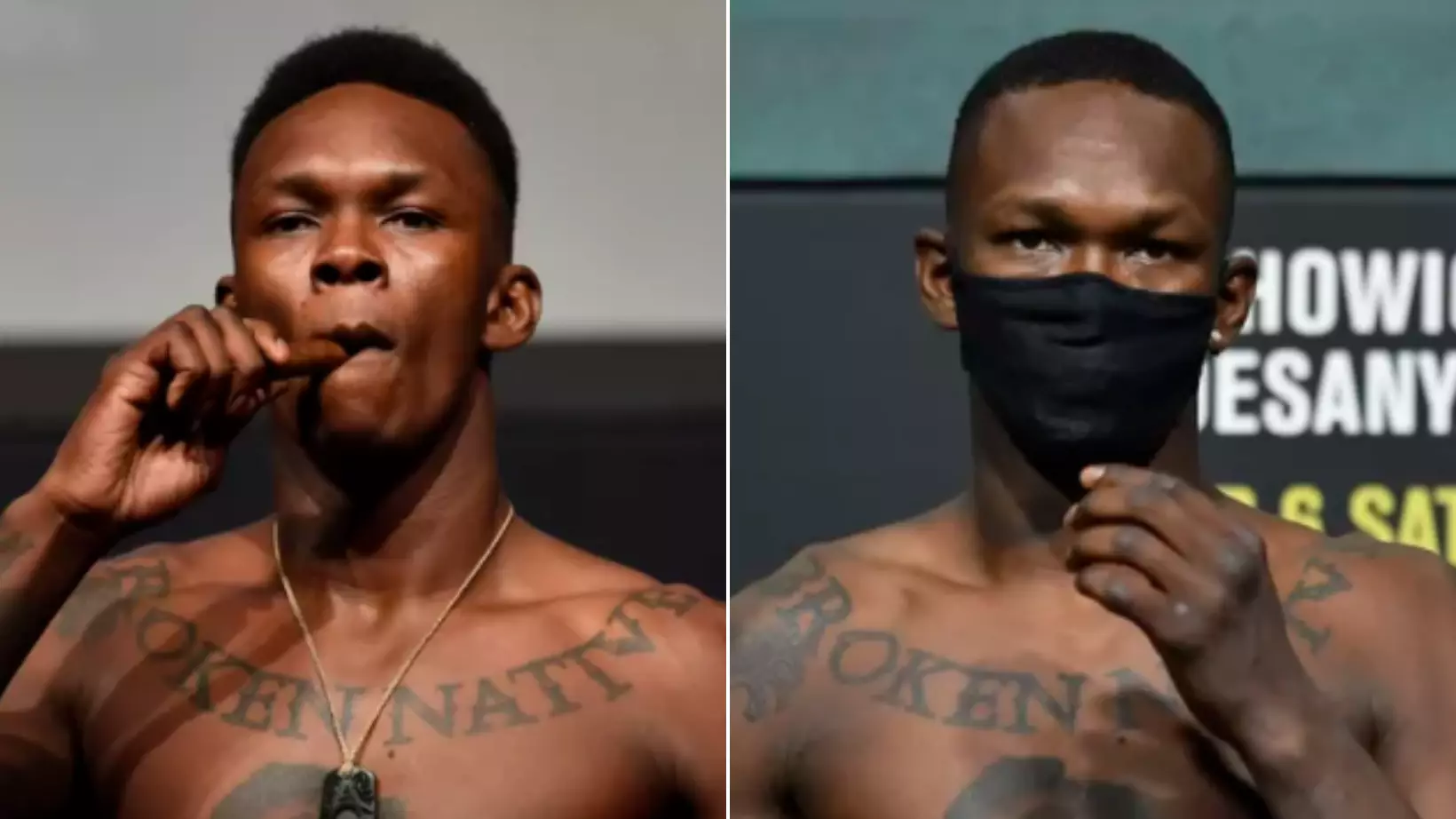Side-By-Side Photos Of Israel Adesanya's Incredible Body Transformation Ahead Of UFC Light-Heavyweight Title Bout