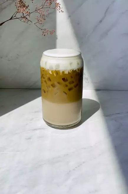 The drink looks delicious (