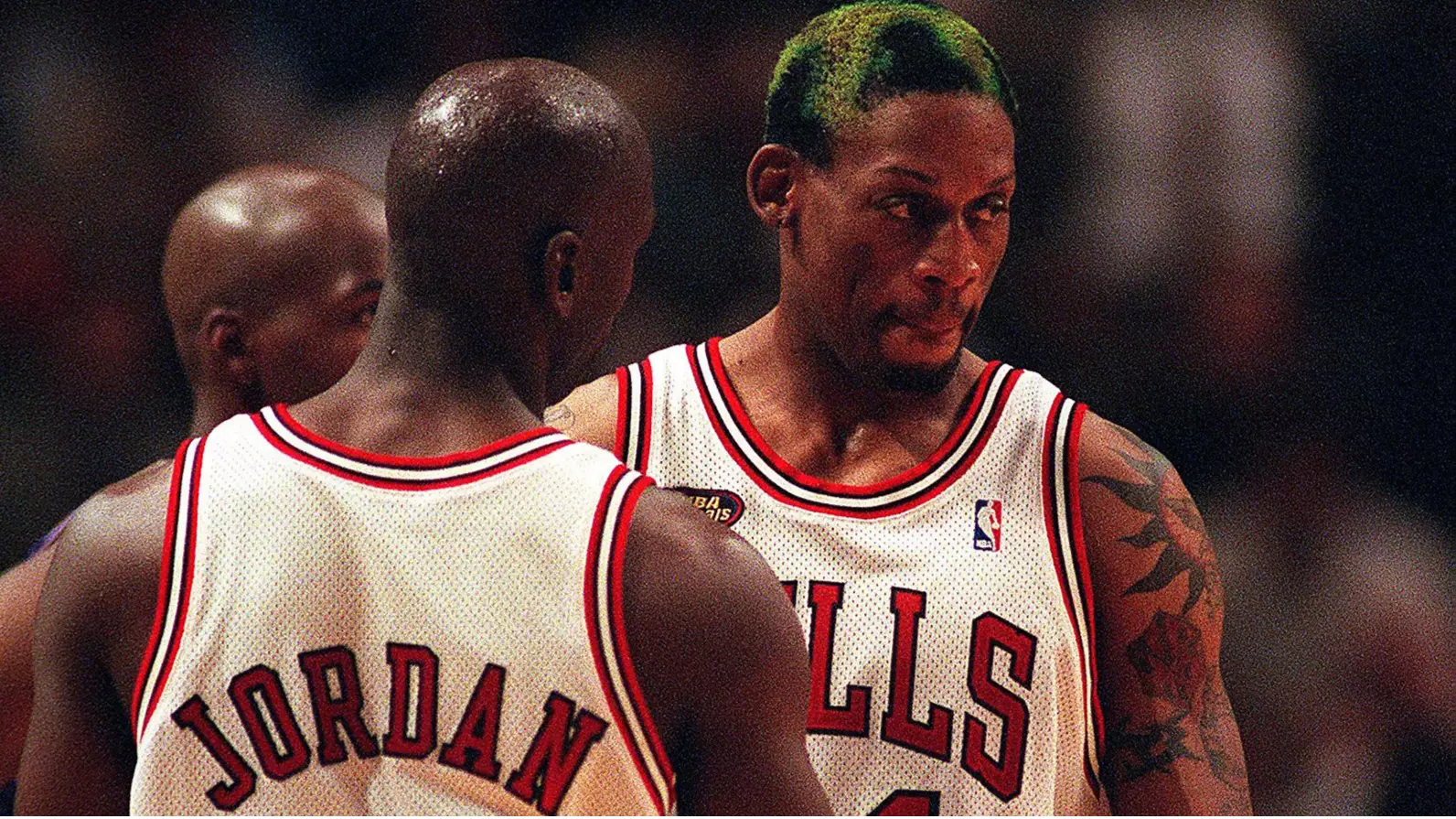 Dennis Rodman while playing for the Chicago Bulls.
