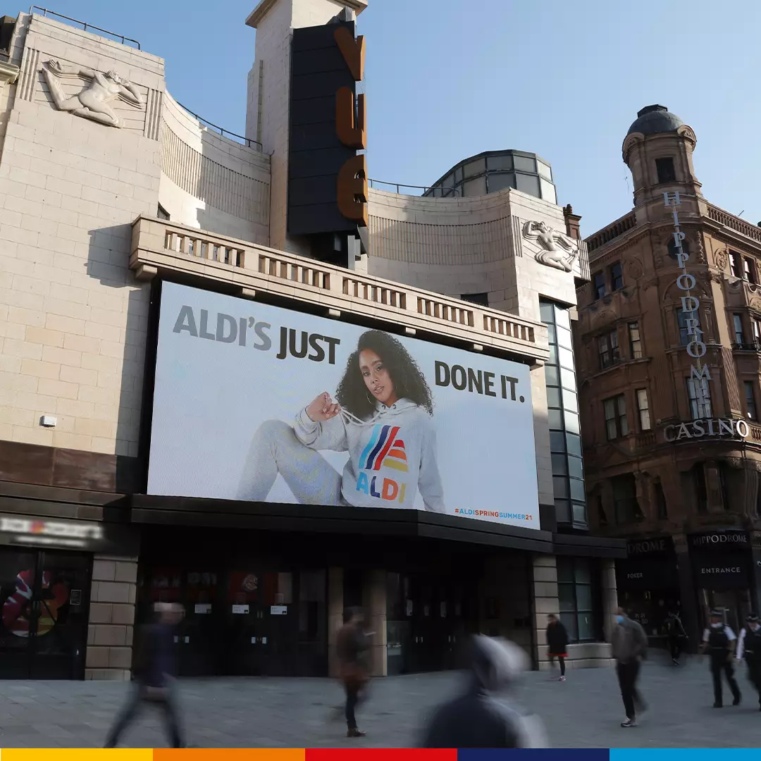 Aldi announced the range earlier this week, with a billboard in Leicester Square (