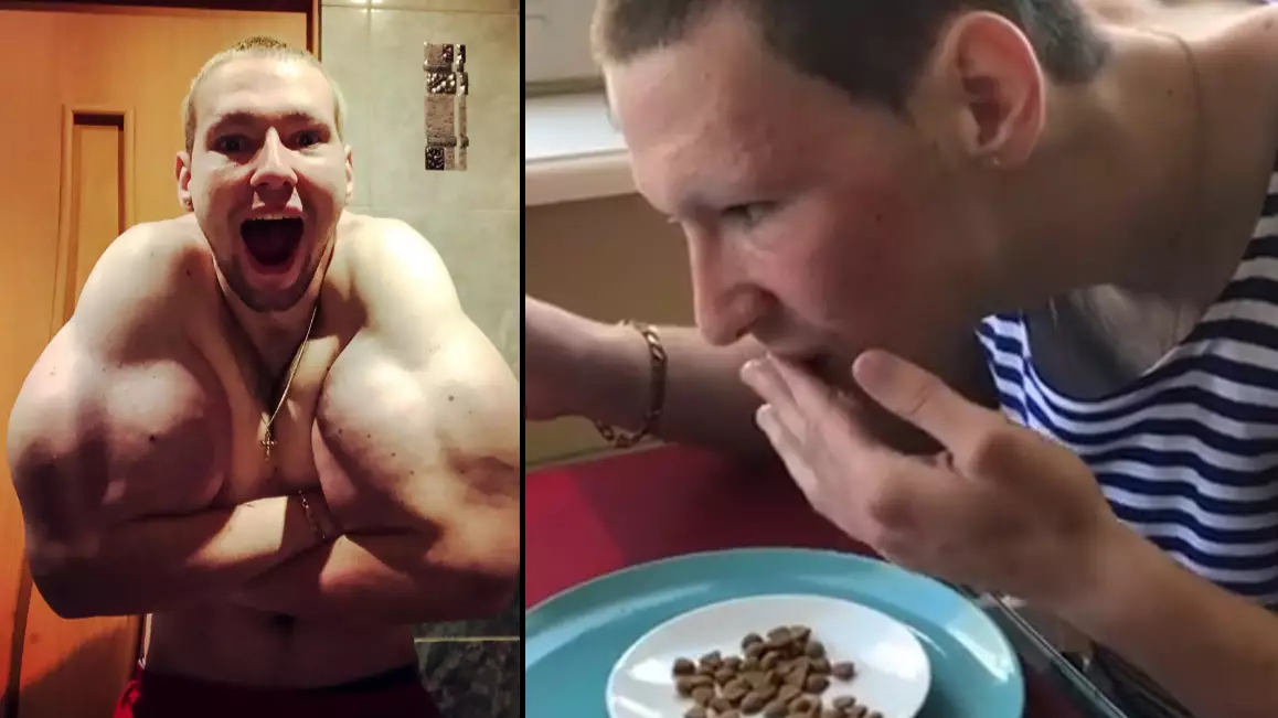 'Popeye' Who Injects Oil Into Biceps Is Now On Cat Food Diet 