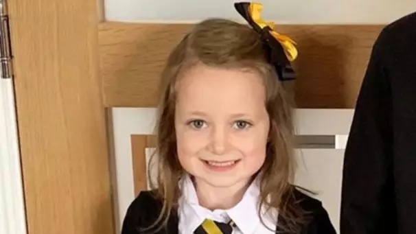 Hilarious Snap Shows Little Girl's First Day Of School - And The Struggle Is Real 