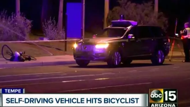 Footage Released Of Self-Driving Uber Car Hitting Cyclist