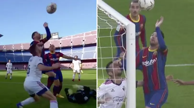 Lionel Messi Almost Produced His Own 'Hand Of Goal' Goal Against Osasuna