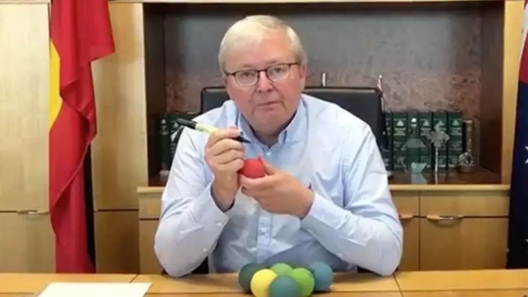 Kevin Rudd Says 'Get Ready To Die' As He Makes His Handball Comeback 