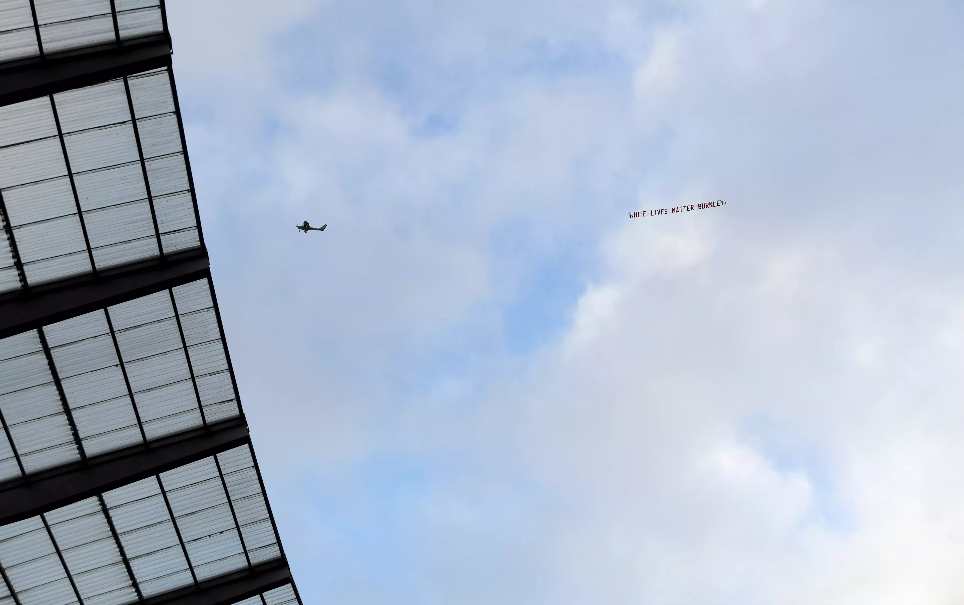 The plane flew over just before kick-off.