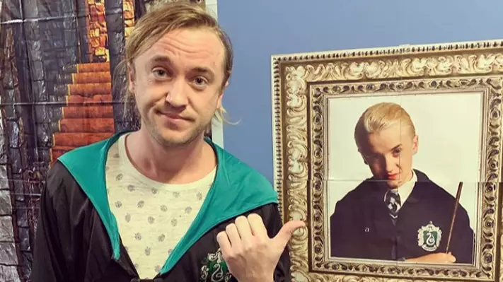 Tom Felton Says 'Aging's A B***h' As He Dons Draco Malfoy Costume 