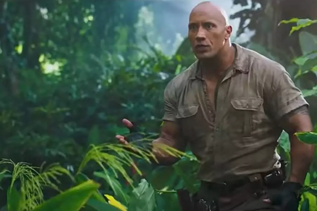 The Rock in Jumanji: Welcome to the Jungle.