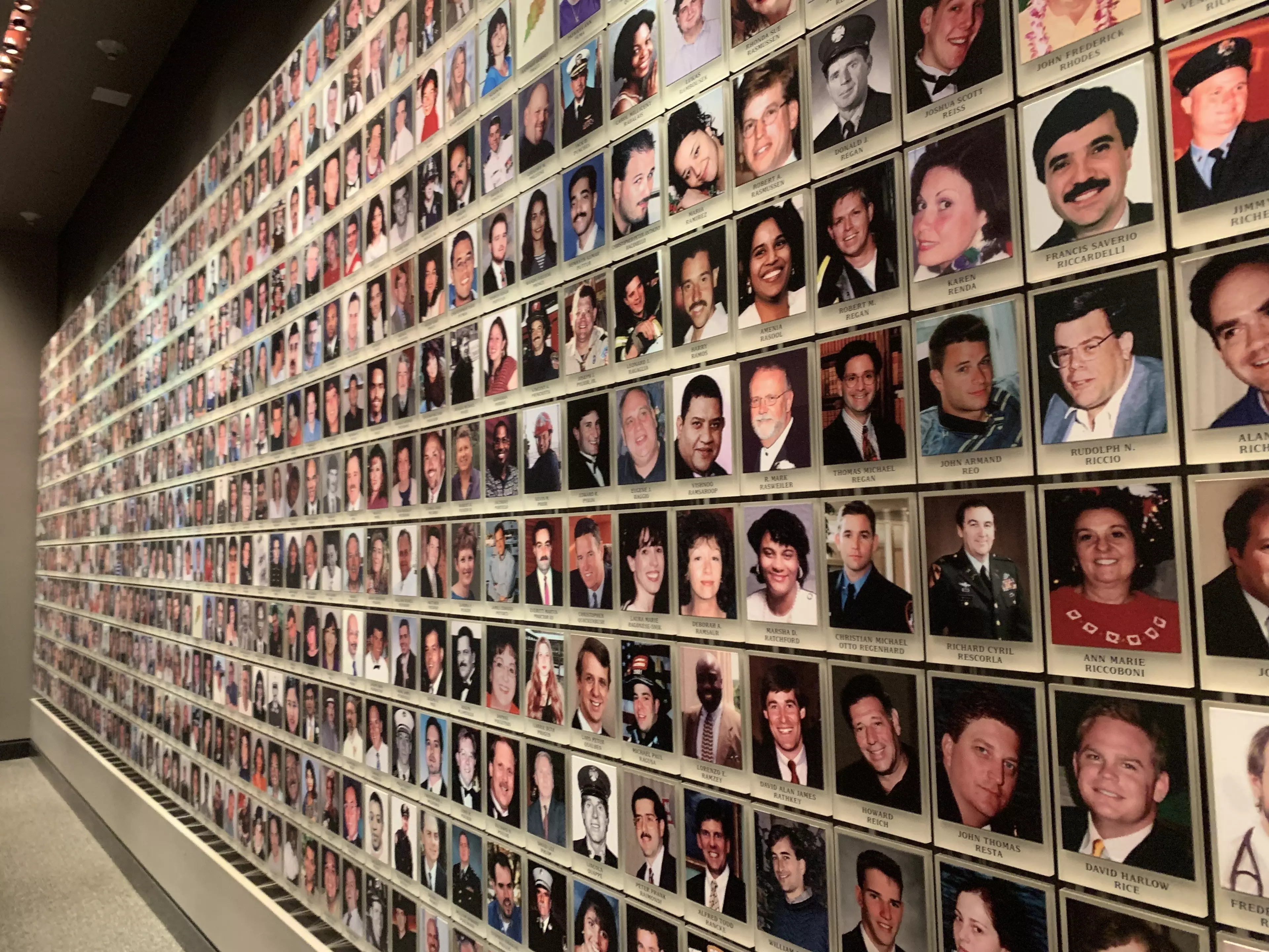 Photos of the victims of the 9/11 attacks are on display in the Ground Zero Memorial Museum in New York. (