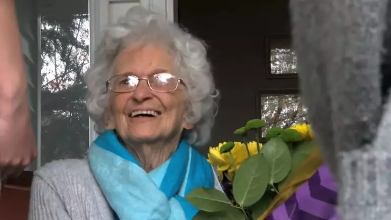 Crowds Of Children Gather To Thank Elderly Woman For Her Acts Of Kindness
