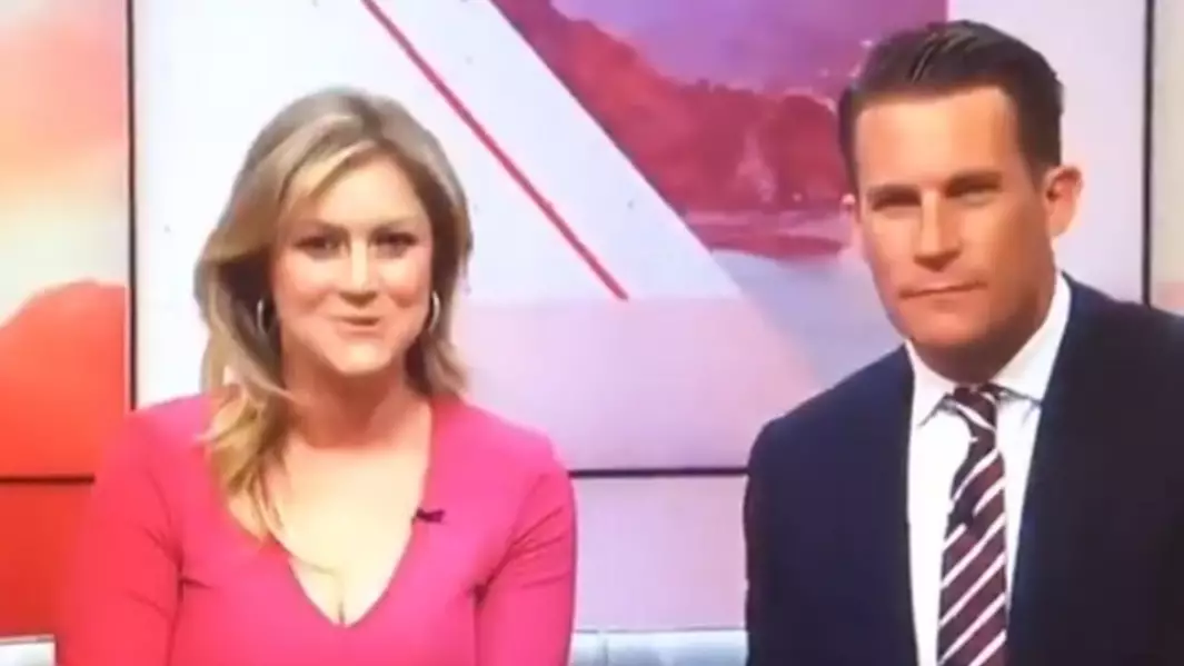 TV Presenter Suffers Awkward 'Boobgate' Wardrobe Malfunction