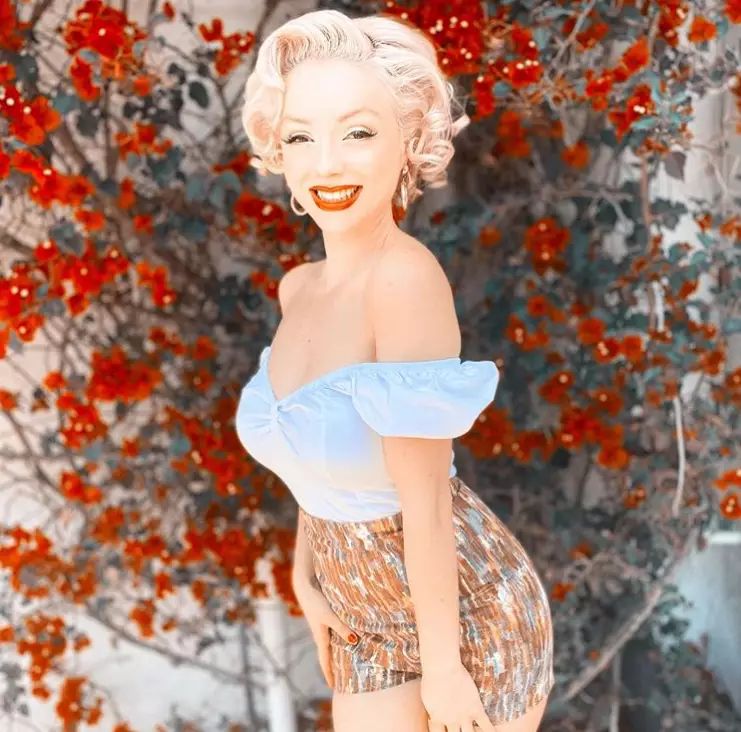 Marilyn Monroe lookalike Jasmine Chiswell.