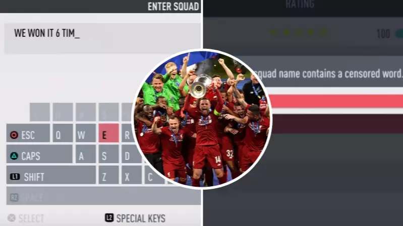 'We Won It Six Times' Is Censored On FIFA 20 Ultimate Team