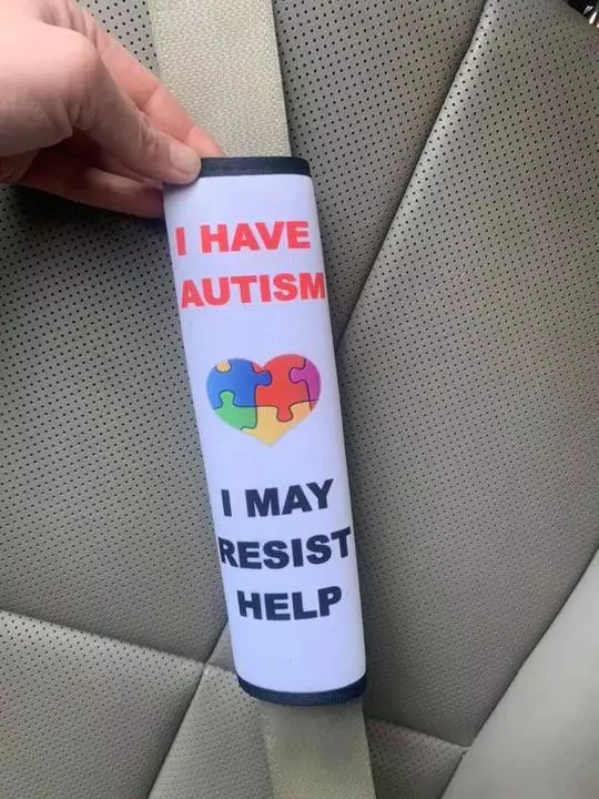 Natalie has also made a seat belt cover for people with autism.
