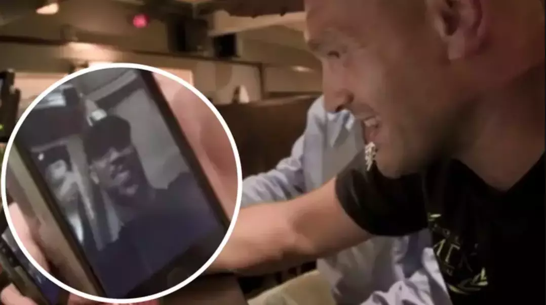 Footage Of Tyson Fury FaceTiming Anthony Joshua Emerges Following Recent Staredown