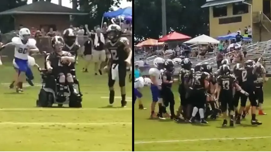 Amazing Moment Boy With Cerebral Palsy Achieves Dream Of Scoring A Touchdown