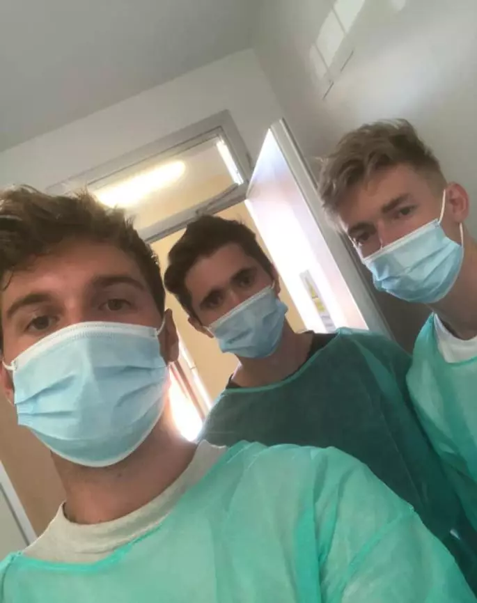 The three lads have now tested positive for coronavirus for a seventh time.