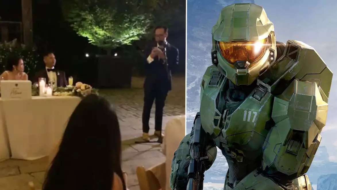 Best Man Gives Amazing Halo Speech At Friend's Wedding