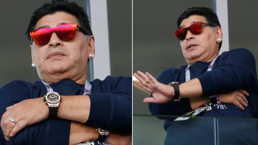 Diego Maradona Responds To Claim He Made Racist Gesture At The World Cup