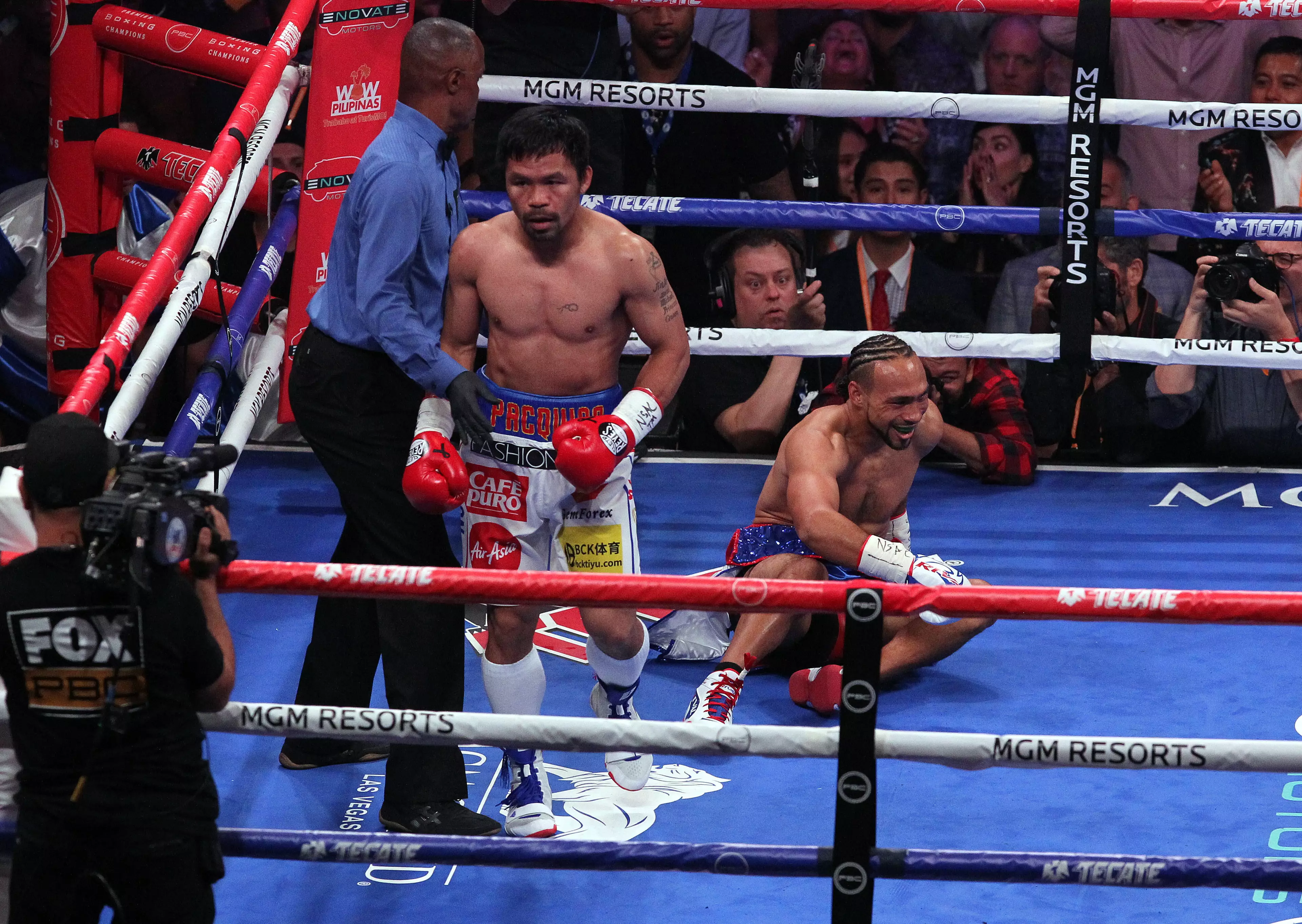 Pacquiao beat Thurman last year. Image: PA Images