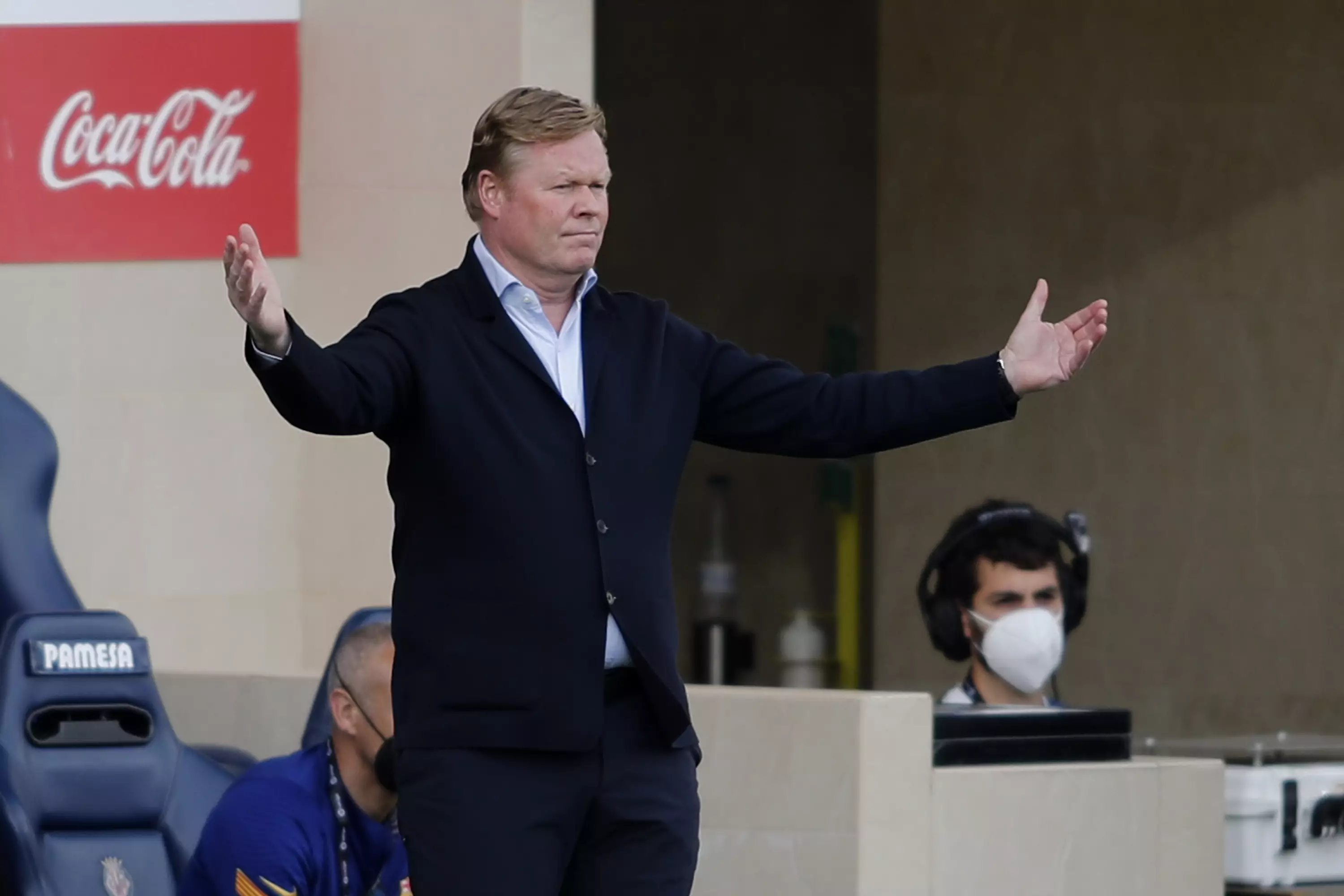 Koeman reacting to the current situation. Image: PA Images