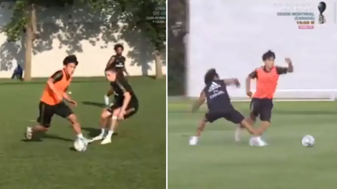 Real Madrid Wonderkid Takefusa Kubo Makes His Teammates Look Like Amateurs In Stunning Training Highlights 
