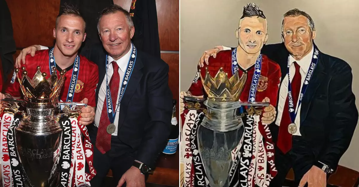 Ex-Manchester United Player Accused Of Painting Hilariously Bad Sir Alex Ferguson Mural ‘With His Feet’