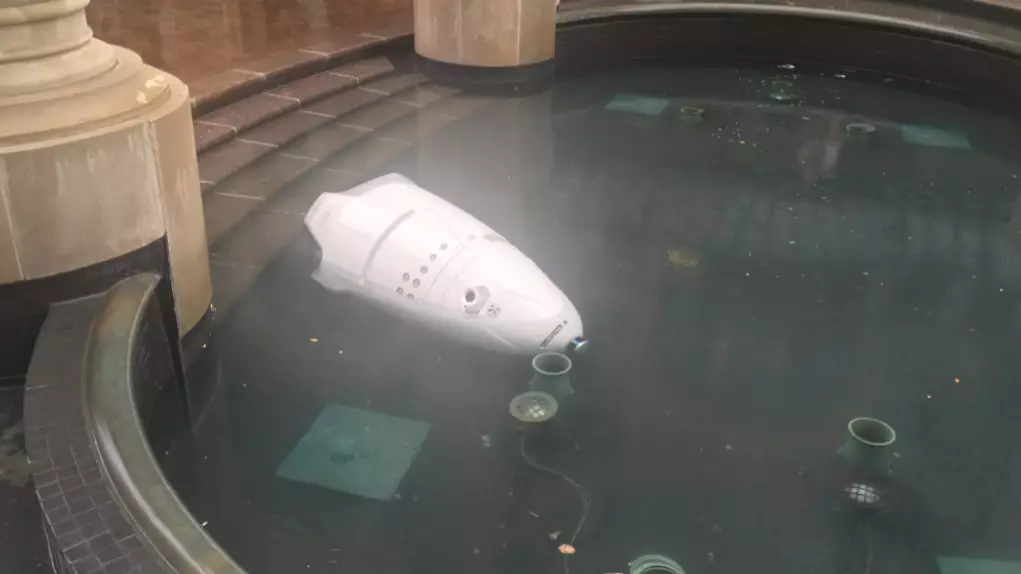 Robot Security Guard Throws Itself In Pond To Avoid Another Tedious Day At The Office