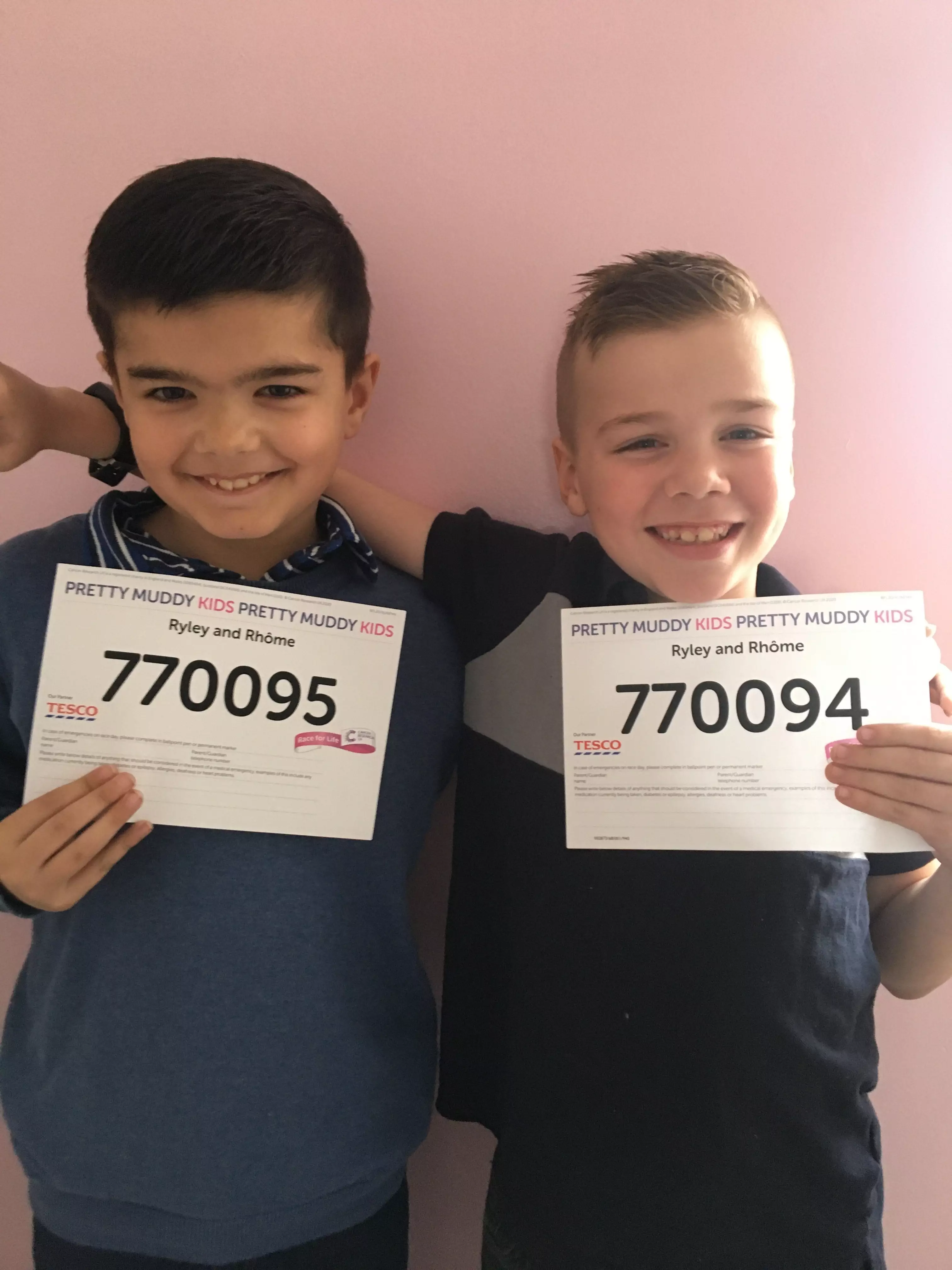 Rhome Pearce and Ryley Bahara have signed up to do the kids Pretty Muddy for Cancer Research.