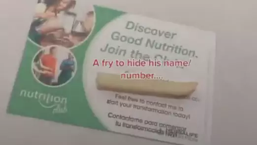 Delivery Driver Gives Customer Business Card About Losing Weight