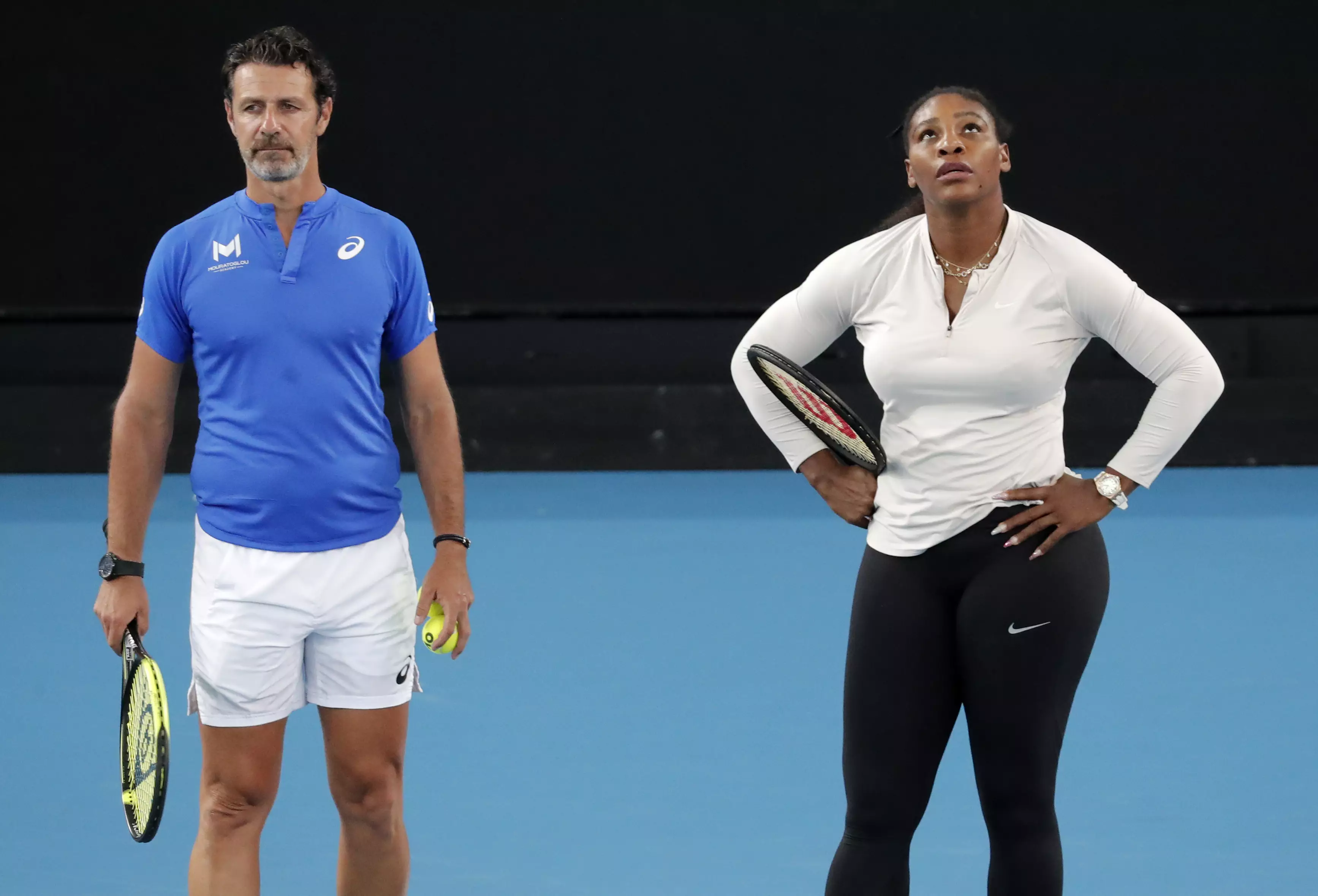 Serena Williams and Patrick Mouratoglou.