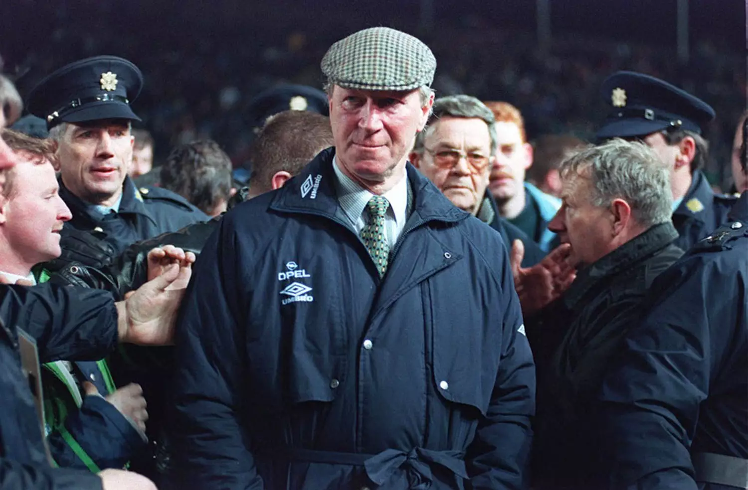 Jack Charlton in 1995 during his time as the Republic of Ireland team's manager.