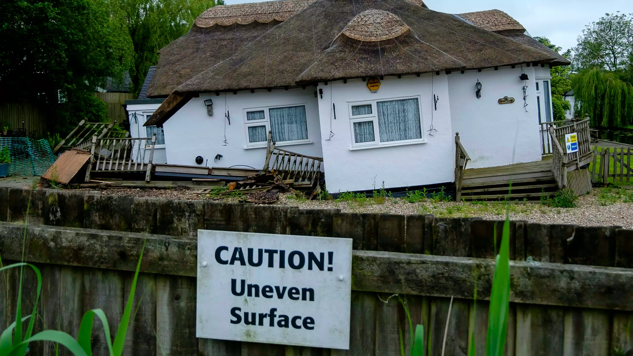 'Devastated' Couple Wake Up To Find Stunning £850,000 Riverside Cottage Sinking