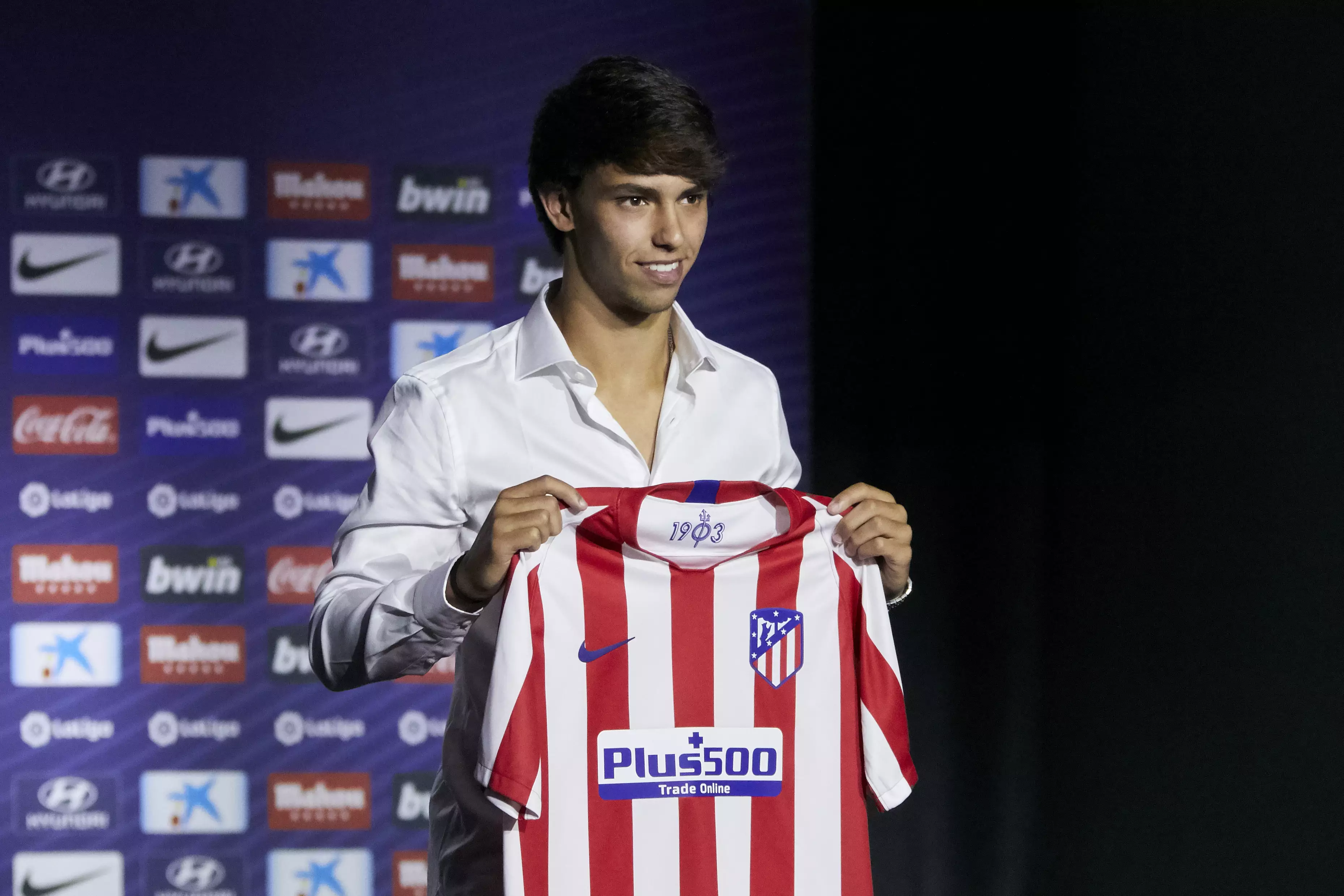 Joao Felix signs for Atletico. Image: PA Images