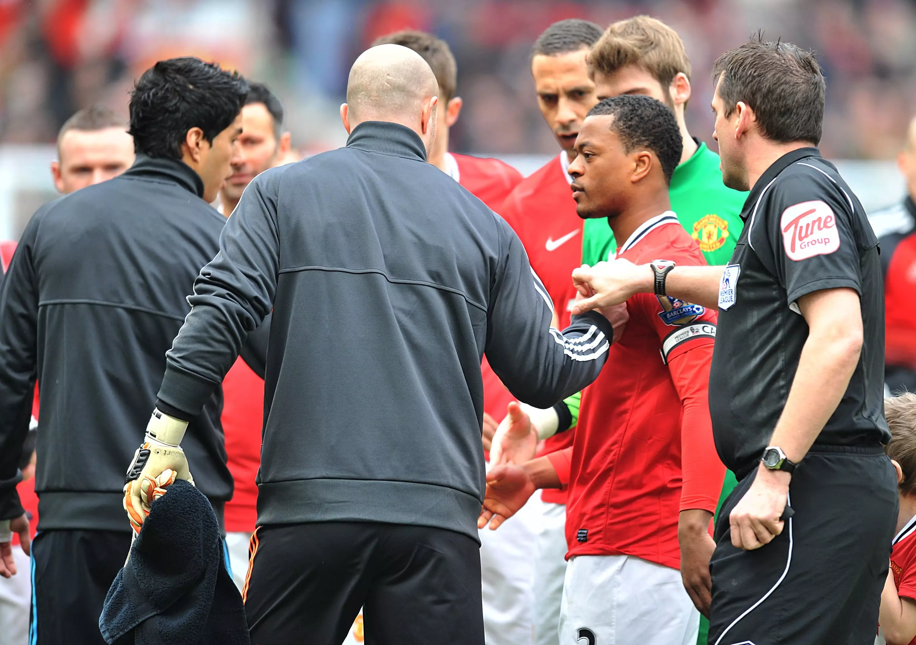 Suarez was handed an eight match ban for his incident with Evra. Image: PA Images