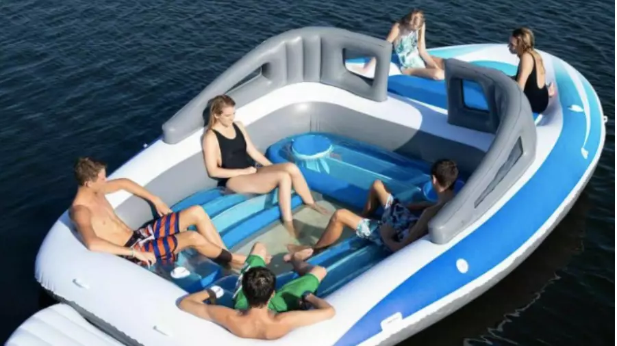 Amazon Is Selling An Inflatable Speedboat With Built-In Drinks Cooler