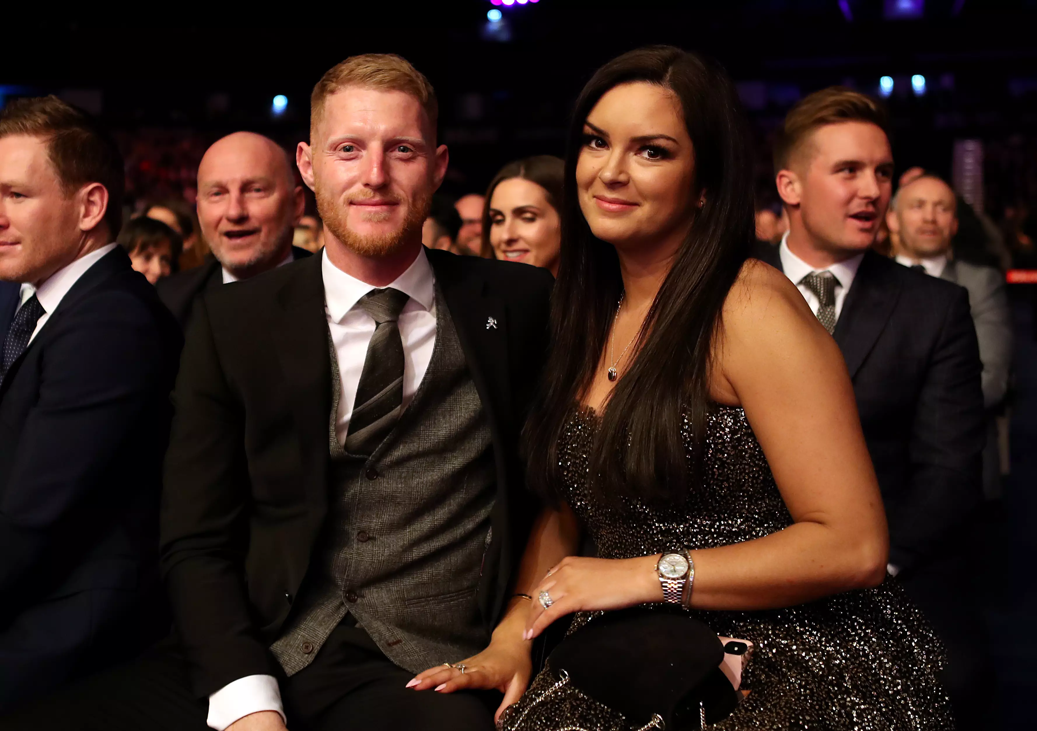 Ben Stokes and his wife Claire Ratcliffe at tonight's event.