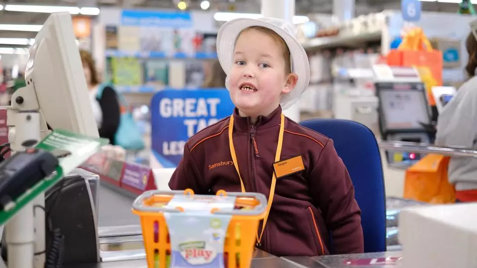 Young Autistic Lad Granted His Wish Of Working In A Sainsbury's Store