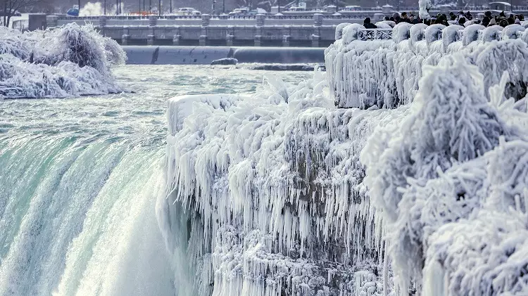 US Cold Snap Reaches New Level As Niagara Falls Freezes Over