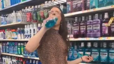 Walmart Shopper Gargles Mouthwash Before Spitting It Back Into Bottle