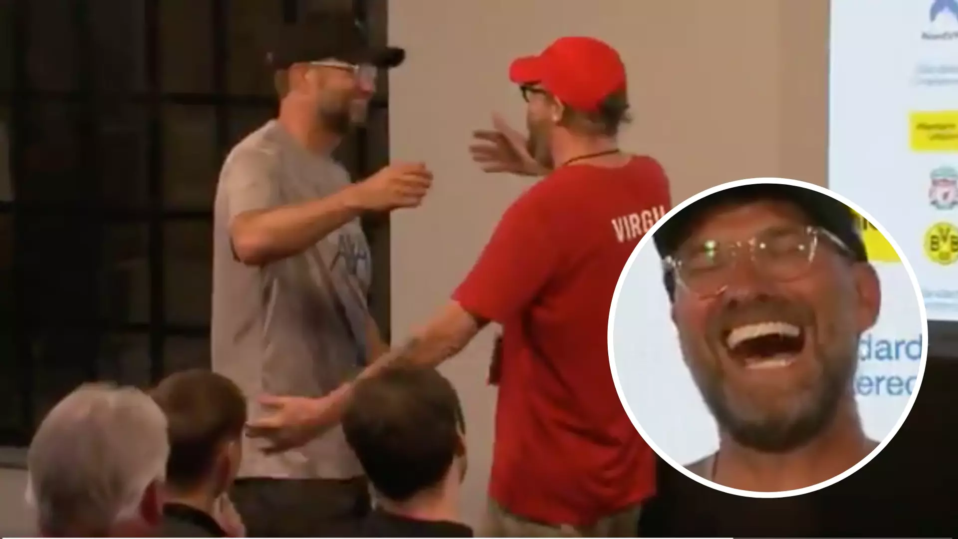 Jurgen Klopp Hugs Journalist Who Dressed Up As His Doppelganger In Post-Match Conference