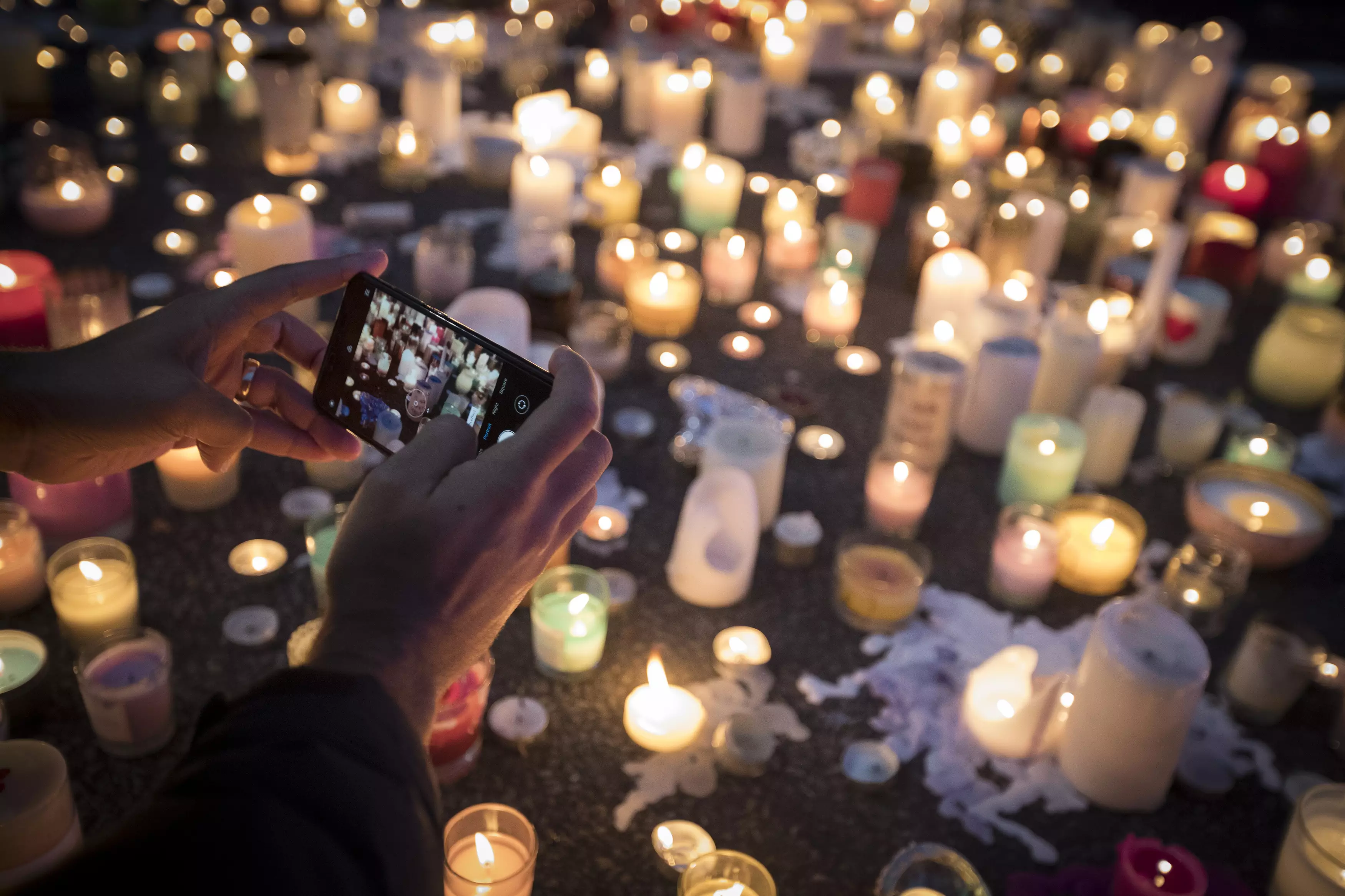A candlelit vigil was led by Christchurch students.