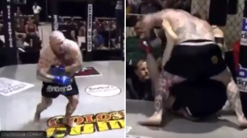 The Incredible Moment An MMA Fighter Fakes A Heart Attack In Fight